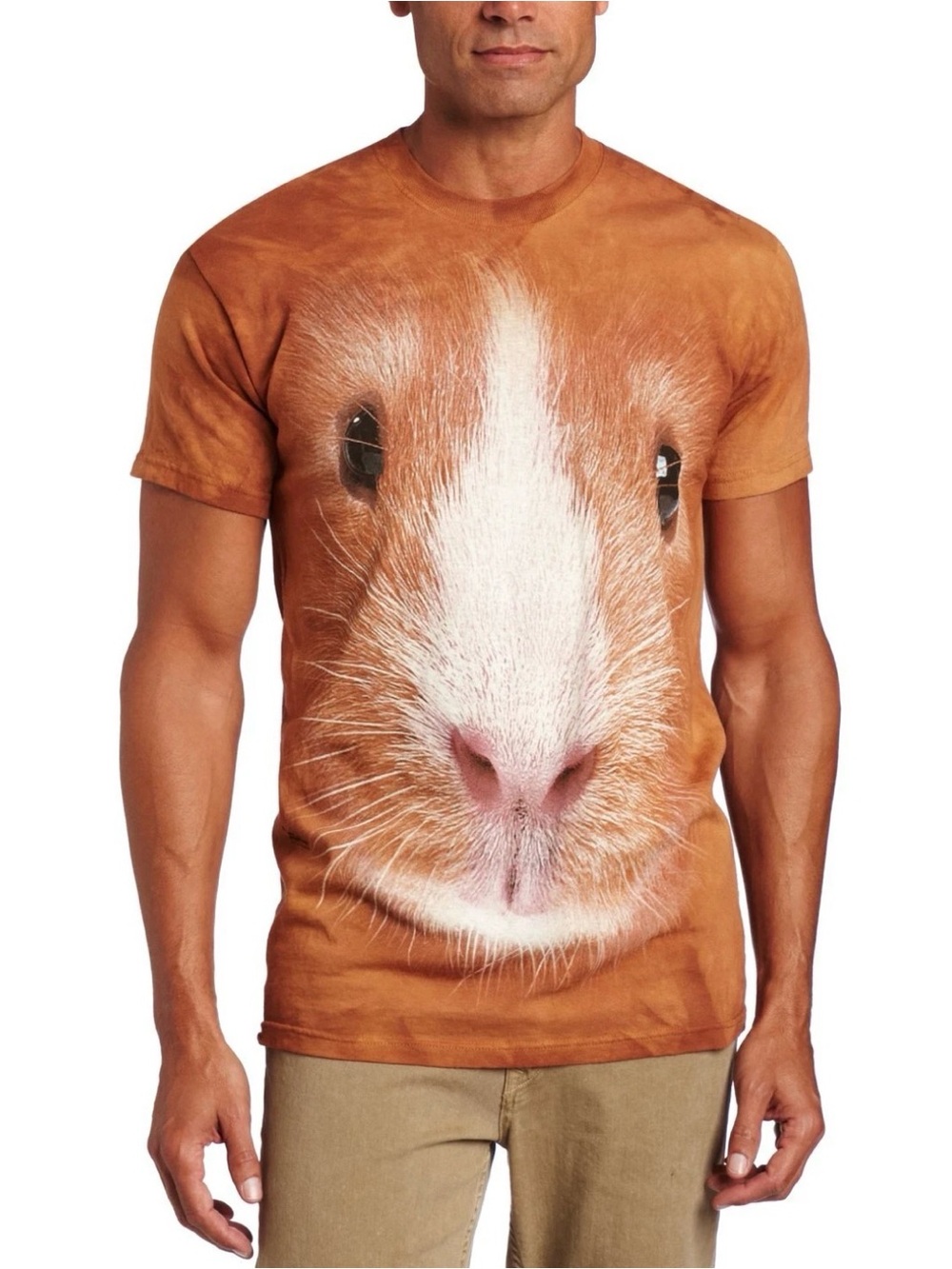 The Mountain Guinea Pig Face Tie-Dye Preshunk T-Shirt Mens M Brown